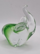 Vintage Green Art Glass Hand