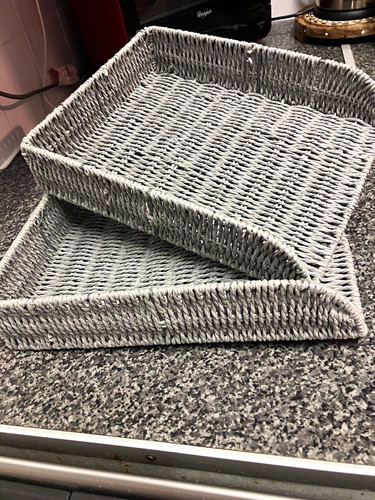 Set large grey wicker - of,