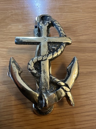 Brass anchor door knocker - anchor,