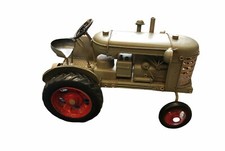 Metal Tin Small Grey Tractor