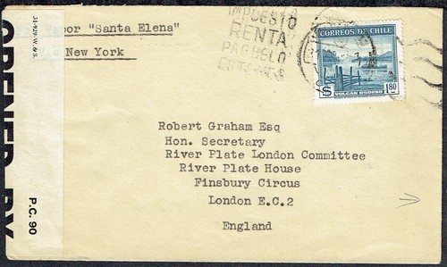 Postal history chile ww2 - postal,