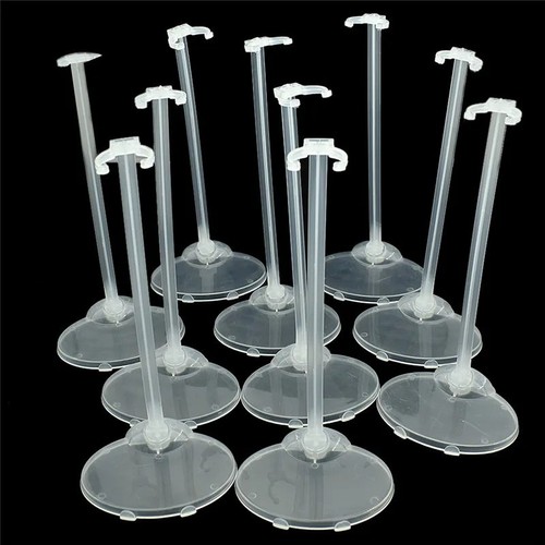10pcs clear doll - clear, stand