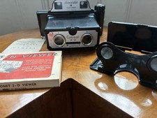 1950s Bakelite Coronet 3-D 127 Roll Film Camera   & 3-D Viewer