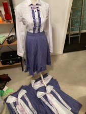 4 x victirian style girls skirt pinafore fancy dress costume