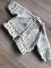 Hand knitted cardigan for premature Reborn baby 3-5 lb new
