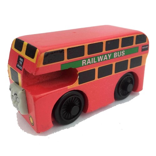 Double deck bus bulgy wooden - double,