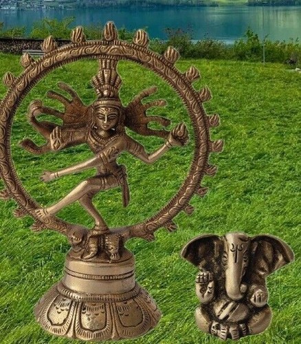 Brass dancing lord shiva - brass,