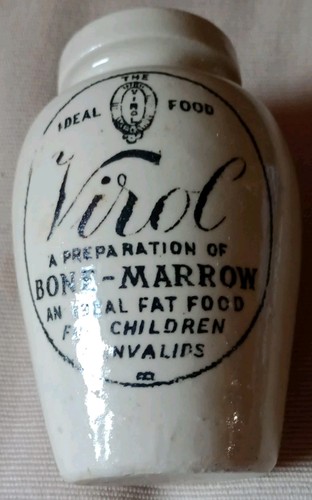 Antique stoneware jar virol - stoneware,