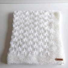 White Baby Blanket Hand