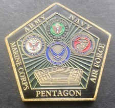 40mm The PENTAGON Challenge Coin With Coin Stand For Displaying