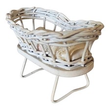 Vintage Wicker Bassinet and