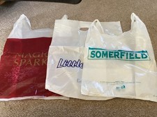 Littlewoods, Somerfield and M&S sparkle carrier bags