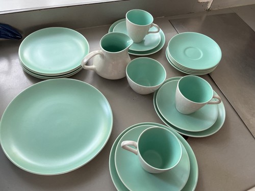 Poole pottery cups saucers - poole,