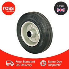 Set of 4 100mm Rubber Wheels