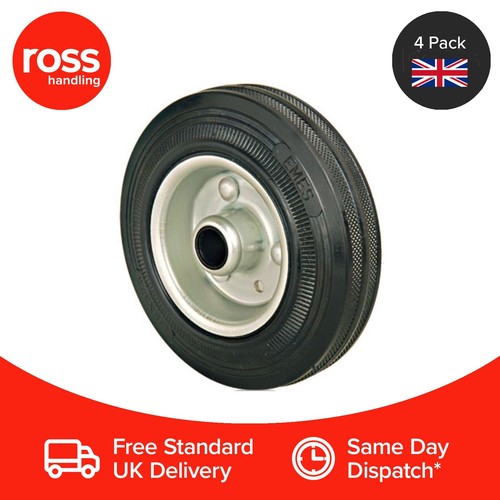 Set 100mm rubber wheels - of, 4