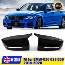 FOR 17-2020 BMW G20 G30 M STYLE GLOSS BLACK WING MIRROR CAP REPLACEMENT COVER UK