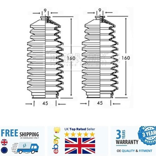 Steering rack boot - boot, bsg3118