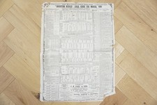 1885 London Brighton & South Coast Railway Timetable Poster LBSCR