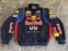 Adult F1 Vintage Racing Jacket, Red Bull Jacket Navy,Ebroidered Cotton Padded