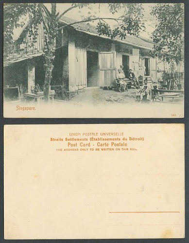 Singapore old postcard native - old,