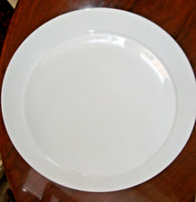 DENBY WHITE LARGE DINNER / SERVING / GATEAU  PLATES 31.5 cms * FIVE  AVAILABLE*