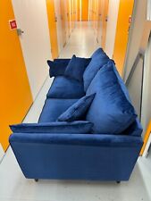 Habitat Navy blue velvet sofa-