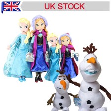 Frozen Elsa Disney Plush Doll Figure Soft Toys Anna Olaf Kids Hug Teddy Gifts