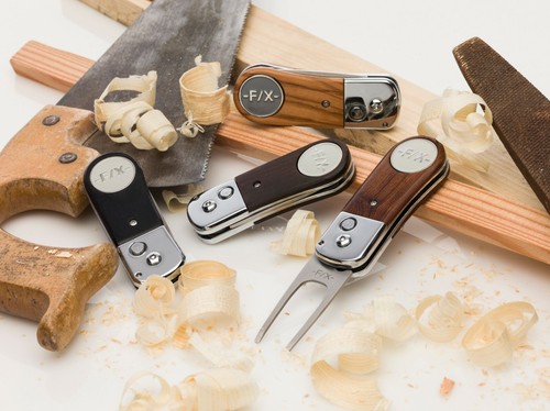 Wooden golf divot tool - /, x