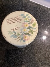 Vintage RICHARD WEBB cream tea caddy tin bird garden canister 1970's ENGLAND