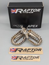 New Seconds Raptor RX013 Apex Titanium Footrests Yamaha 2024 YZ250F/450F