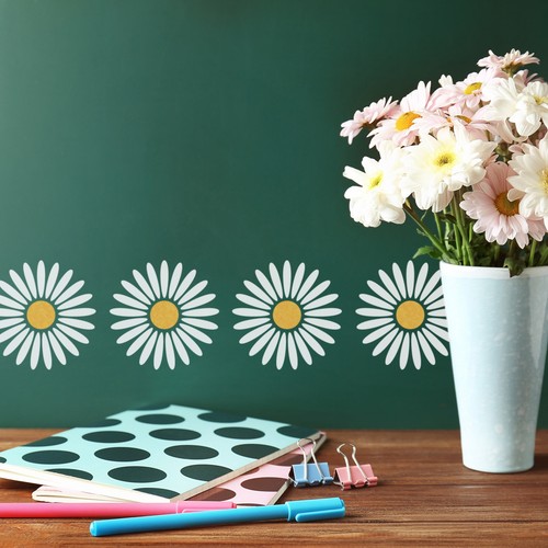 Daisy flower stencil - flower,