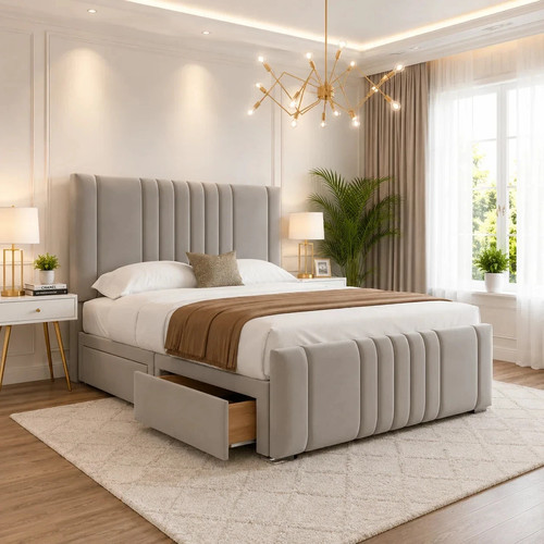 Divan bed base with mattress - base, &