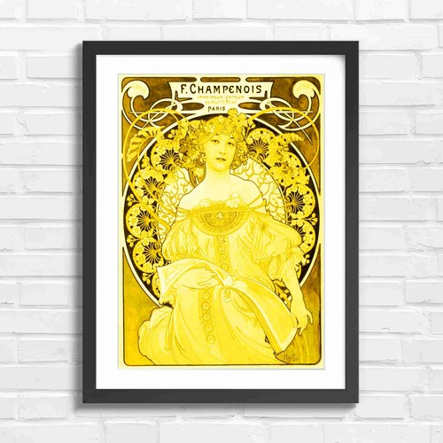 Art nouveau woman - art, floral