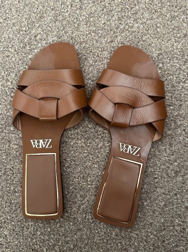 Zara women brown flat - zara, women's