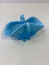 Vintage Blue Glass Posy Bowl -