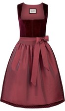 Stockerpoint Women's Dirndl Aurora Bavarian Dress Luxury 2 Piece Bordeaux UK 20
