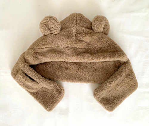 Brown faux fur - brown,