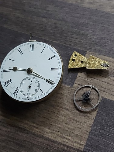 Antique pocket watch spares - watch, -spares