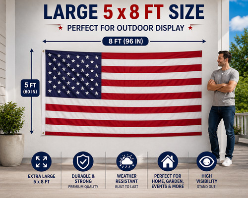 Flag giant 8 x 5 - giant,