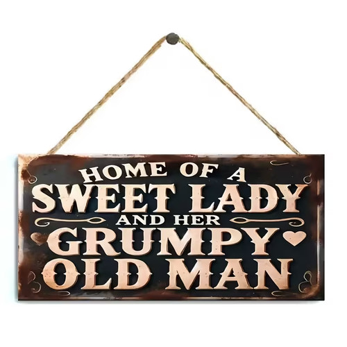 Sweet lady and grumpy old - and,