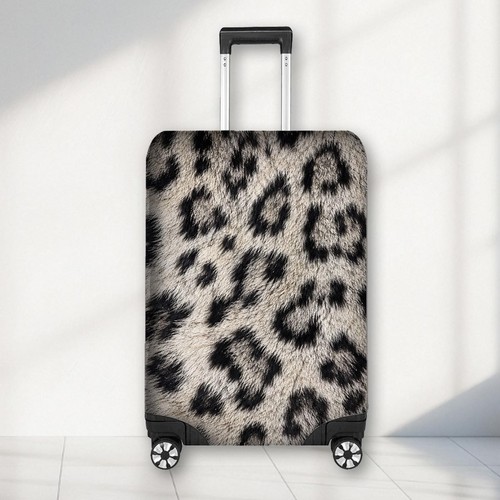 Snow leopard print luggage - leopard,