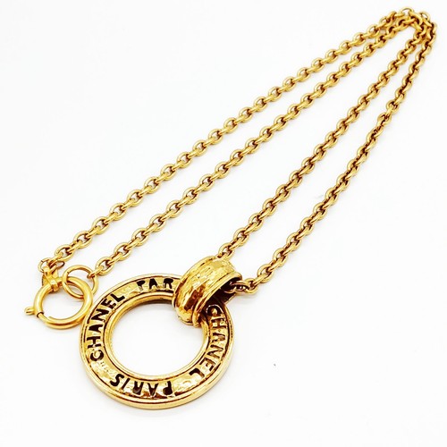 Chanel pendant necklace gold - chanel,