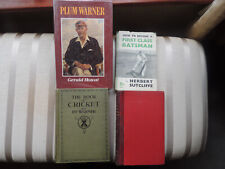 4-Great Vintage  Cricket Books Hardbacks-Herbert Sutcliffe-Pelham Warner