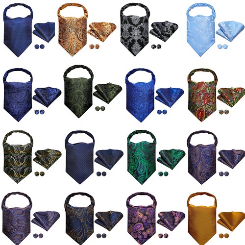 Men paisley ascot cravat - paisley, tie