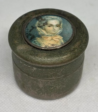 Vintage metal trinket - vintage, box
