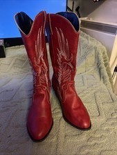 Ladies, Red Embroidered Cowboy