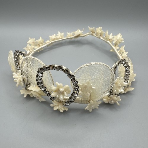 Victorian bridal crown - crown, ivory