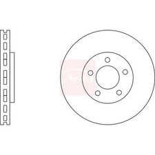 2x Brake Discs Vented For