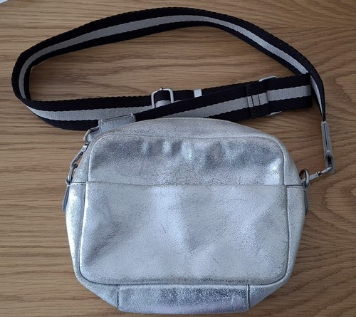 Clarks silver 100 leather - silver, 100%