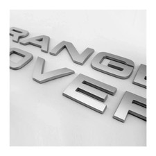 Range Rover Silver Matt Badge Bonnet & Boot Front & Rear Evoque Vogue Sport